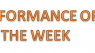 Performance of the Week: 23/3/2015