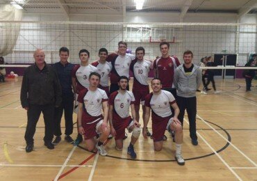 The triumphant men's volleyball 2's.